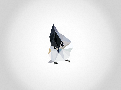 Tit animal bird icon illustration poly simple tit ui