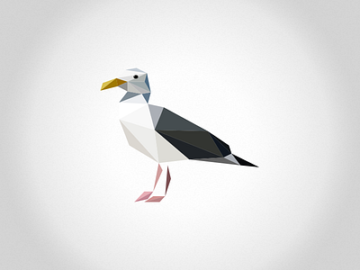 Gull animal bird gull icon illustration poly simple ui