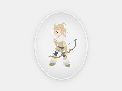 H'annit character game hannit icon illustraion octopath traveler practice