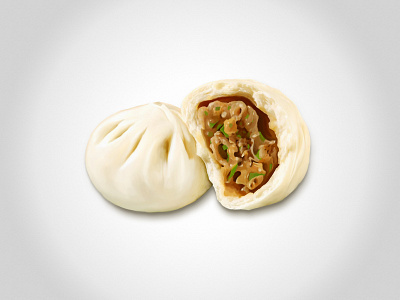 Baozi baozi chinese food food icon photoshop realistic ui