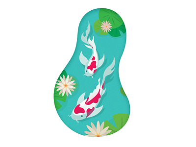 Koi 2d chowbus fish flat icon illustration japan koi simple ui