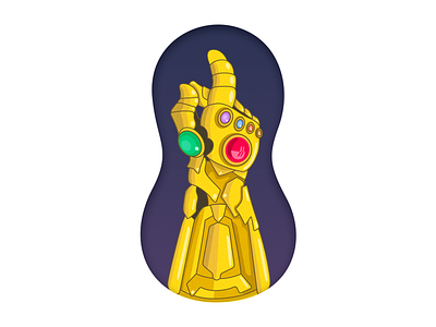 Thanos avengers chowbus illustration infinity gauntlet infinity stones simple thanos vector