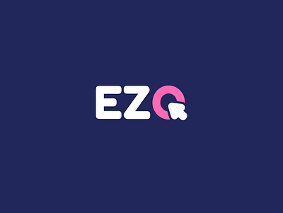 Easy Queue logo design app arrow branding design easyeze logo pink logo pinky purple logo queue vector