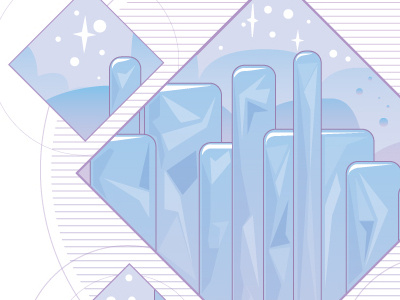 Crystal City illustration logo vector