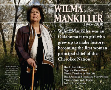 First Female Cherokee Chief Memorial Website