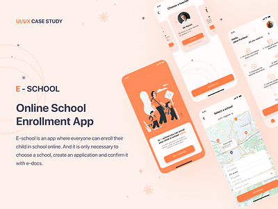 Online School Enrollment App - UI/UX case study app app design case case study design e docs education figma ios online school enrollment school school online