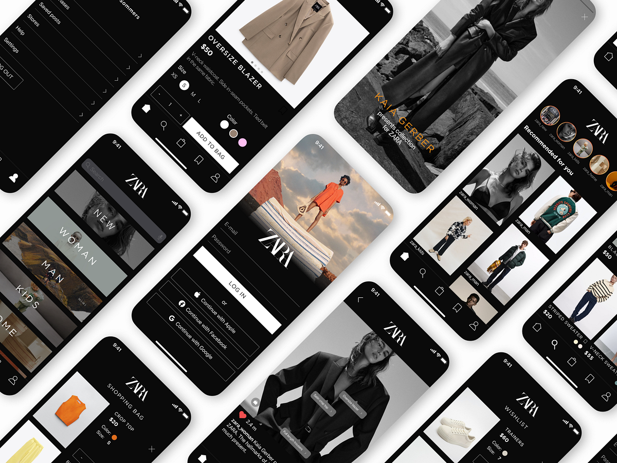 Zara App Redesign designs, themes, templates and downloadable graphic