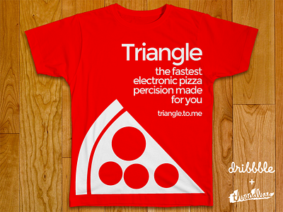 Triangle: The fastest electronic pizza minimal pizza t shrit