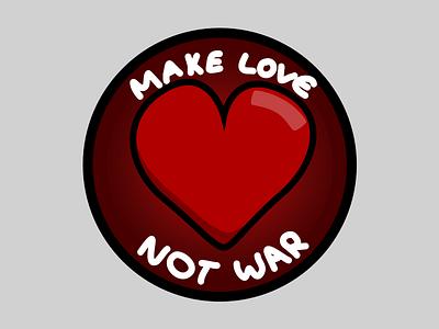 Make Love Not War sticker