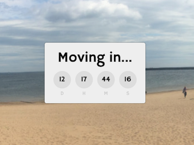 Moving in a couple weeks beach countdown moving