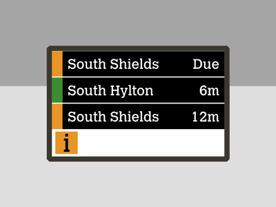 Tyne and Wear Metro Departure Board