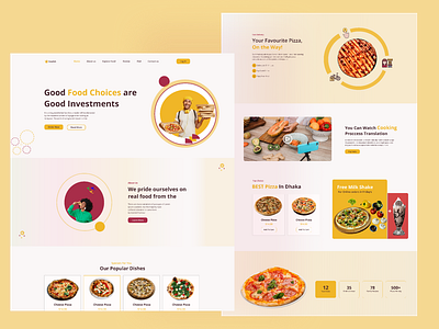 Food Services Web Landing Page adobe xd app app landing burger fast food figma food food app food delivery food landing website design food related food services food services web landing page food web logo pizza pizza home delivery page service