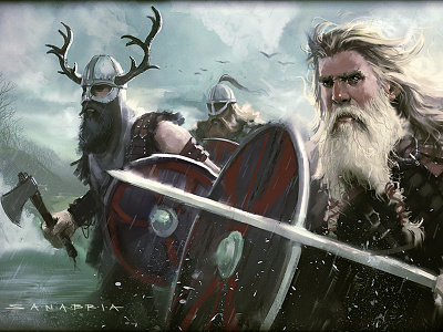 Viking Landing character design concept art epic explorer production painting viking