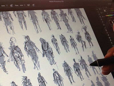 Character Thumbnails character design cintiq concept art photoshop thumbnails