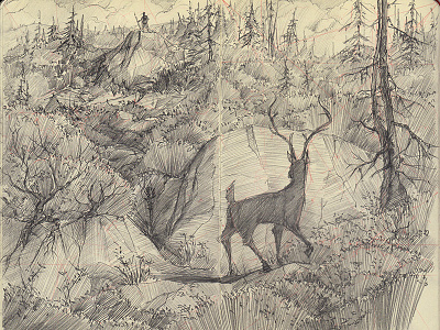 Hunting Season :( concept art moleskine sketch sketchbook