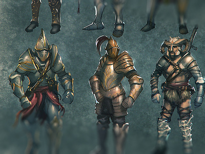 Game Character Sketches characters color sketch concept art concept design illustration medieval video game