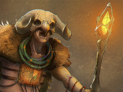 Crazy Old Dude barbarian character design concept art concept design illustration sorcerer witchdoctor