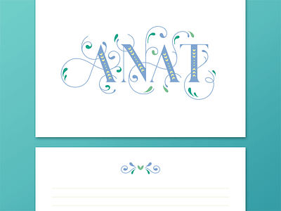 Anat | Greeting Card folk greeting card lettering print serif font typo typography
