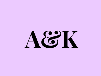 A AND K branding design graphic design logo typography