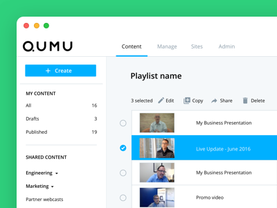 Qumu Video CMS Manager