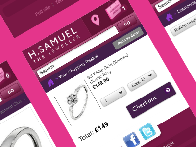 H. Samuel Retail App app ecommerce ios jewellery purple retail uk