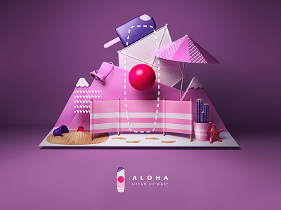 Aloha - Nobile Wake 3d add adventure art c4d cgi cinema4d illustration nobile saatchi set wake