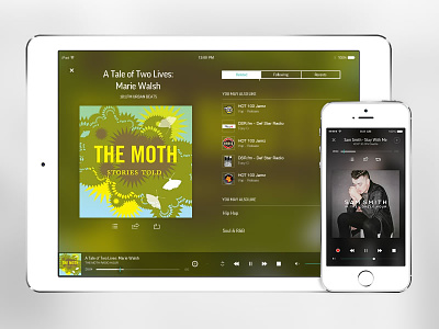 iOS Now Playing Screens ios ipad iphone music radio ui