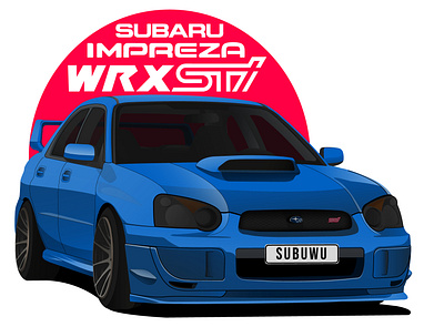 Subaru wrx sti cars design graphic design illustration jdm sti subaru vector wrx