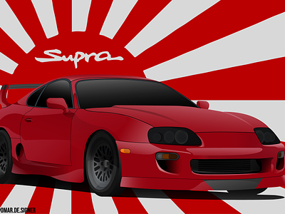Toyota supra MK4 cars design graphic design illustration jdm mk4 supra toyota