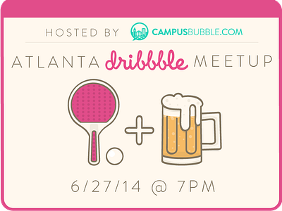 Atlanta Dribbble Meetup! atlanta beer campus bubble dribbble meetup giovanni hobbins meetup party ping pong