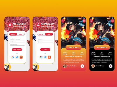 ANIMEKIDIA - Anime Community Mobile App ui