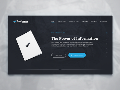 Good Effect UI design good effect military ptsd recovery ui website