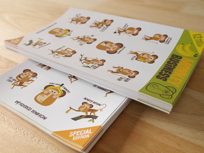 MONKEY BUSINESS STICKERS art character design characterdesign design digital art humor illustration illustrator monkey sticker design stickers vector