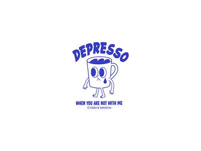 COFFEE DESIGN brokenheart character characterdesign coffee coffeeillustration depresso design digitalart espresso graphic design humor illustration logo mug sad sanvalentin tshirt upset vector