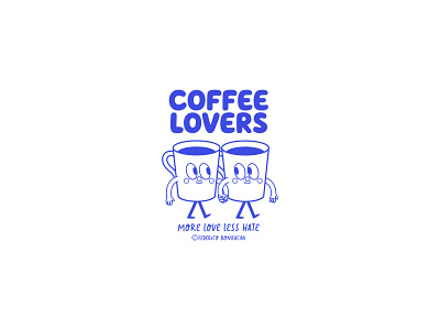 Coffee lovers branding cafe charcterdesign coffee coffeefan coffeelovers design digital art friends graphic desig happy humor icon illustration logo love lovers sanvalentin