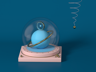 Glass ball 3d c4d cinema 4d design illustration render