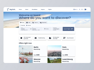 Skylish Landing Page Design - Website Landing Page