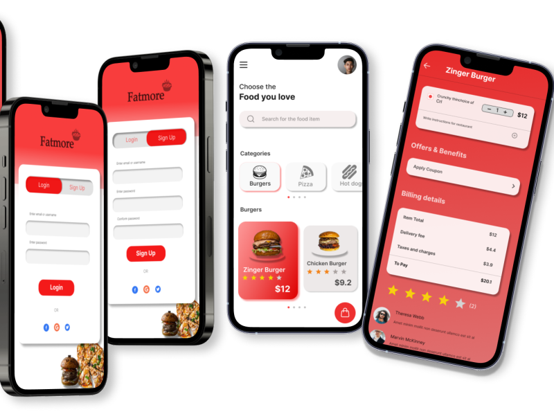 Fatmore Food delivery app by Vyshnav M on Dribbble