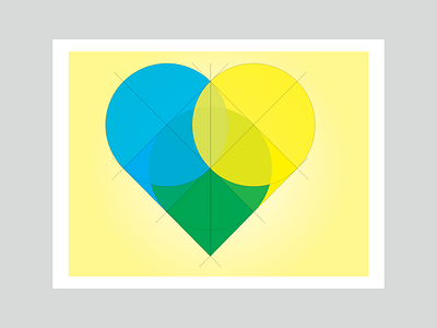 Heart @2x blue color green heart minimal opacity yellow