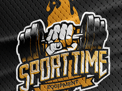Sport equipment logo gains hand logo power sport weight
