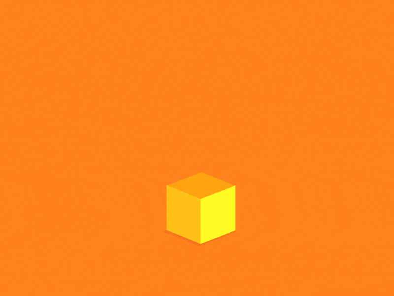 Magic Cube 2 animation cube yellow