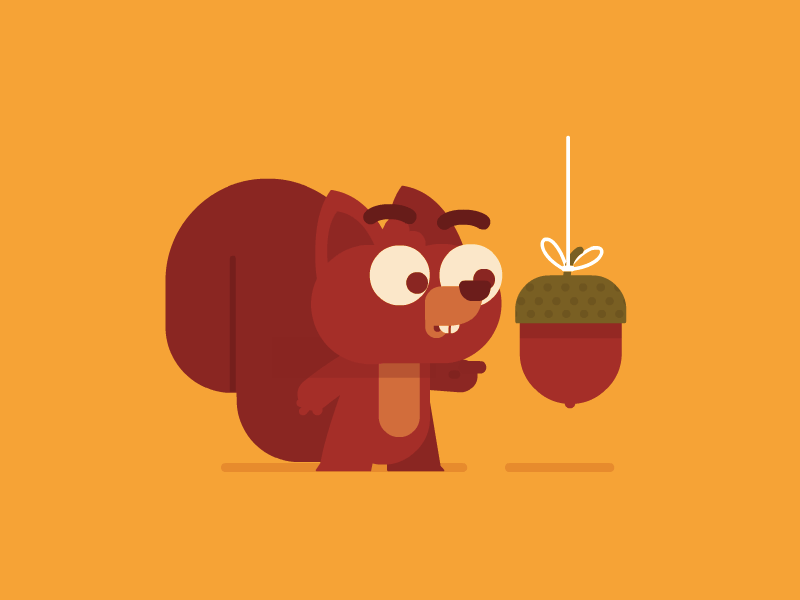 The trap #2 character characterdesign cute funny illustration illustrator loop motiondesign motiongraphics squirrel