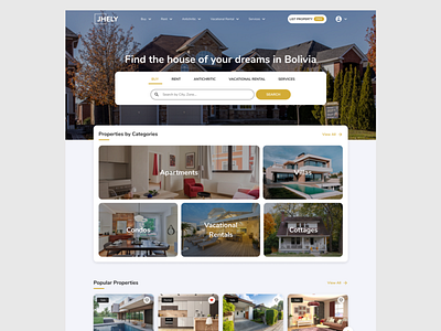 Property Listing Homepage UI