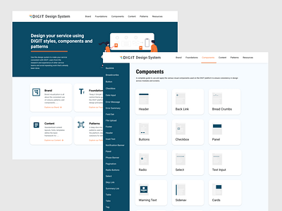 Design System Website app design typography ui ux