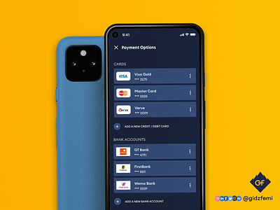 Simple Payment Options Mobile View add bank account add debit and credit card bank app design branding debit card design design fintech mobile app firstbank graphic design gtbank interaction design interface design mastercard mobile payment design payment mobile view design product design ui ux visa card wema bank