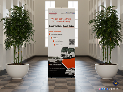 A Roll Up Banner Design For Nikky Taurus animation banner design branding design graphic design illustration interaction design logo roll up banner roll up banner mockup ui ux vector