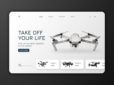 Drone - Landing Page Ui design brandding drone landing oage ui ui design uiux web