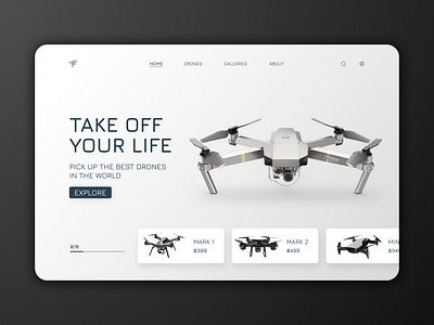 Drone - Landing Page Ui design