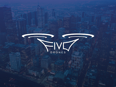 FIVO DRONES LOGO branding design drone fly geometric graphic design illustration logo minimal ui ux vector