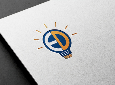 Entrepreneur Development Cell Logo branding design geometric graphic design idea illustration light logo minimal ui ux vector